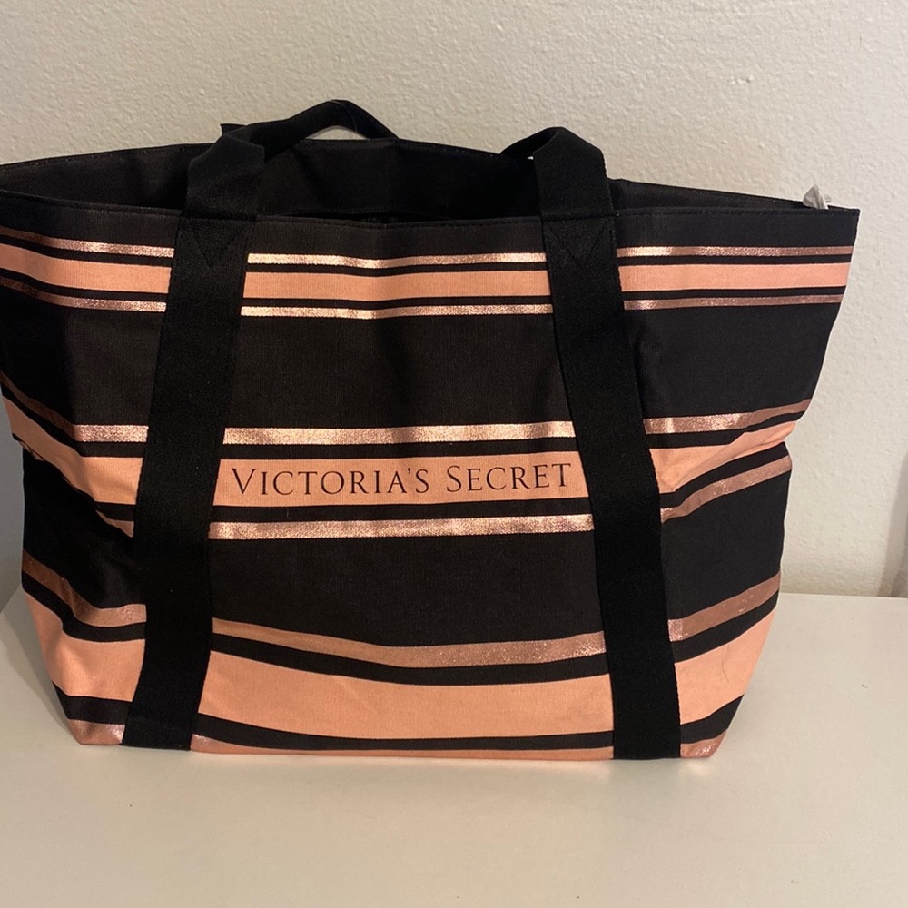 Victoria’s Secret large tote pink and black NEW
